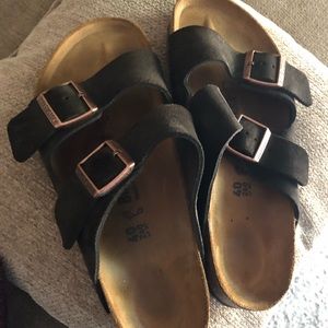 Mocha Suede ‘Arizona’ Birkenstock Sandals